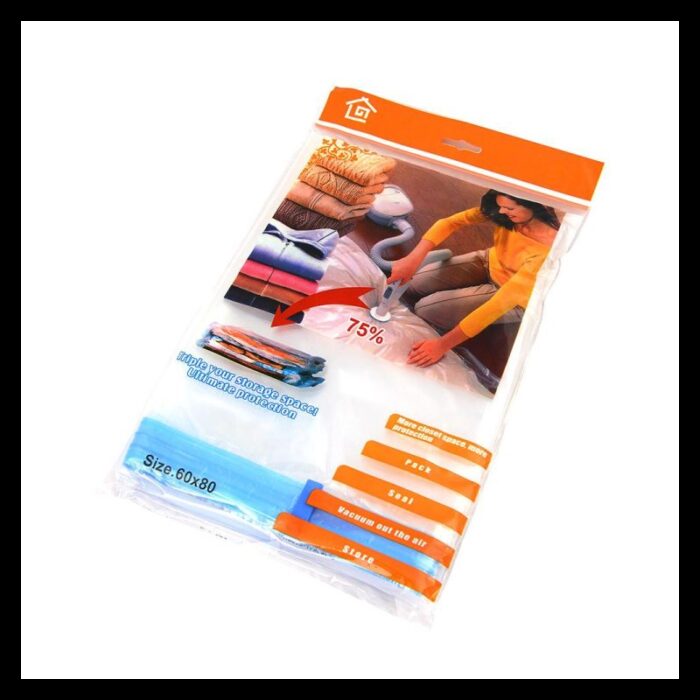 ⁦كيس تخزين شفاف بتنقية شفط الهواء حجم 60×80 سم⁩ - الصورة ⁦5⁩