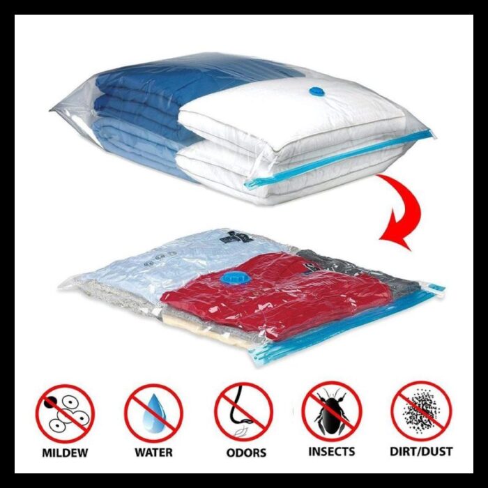 ⁦كيس تخزين شفاف بتنقية شفط الهواء حجم 60×80 سم⁩ - الصورة ⁦6⁩