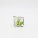 شمعة معطرة بتصميم زجاجي مربع حجم صغير برائحة التفاح المنعشة