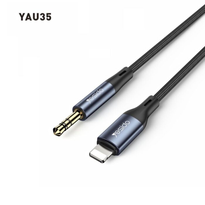 ⁦كابل يسيدو محول صوت Aux منفذ لايتينج إلى 3.5 ميلي طول 1 متر- Yesido Yau35 AUX Adapter IP To 3.5MM Audio Cable⁩ - الصورة ⁦3⁩