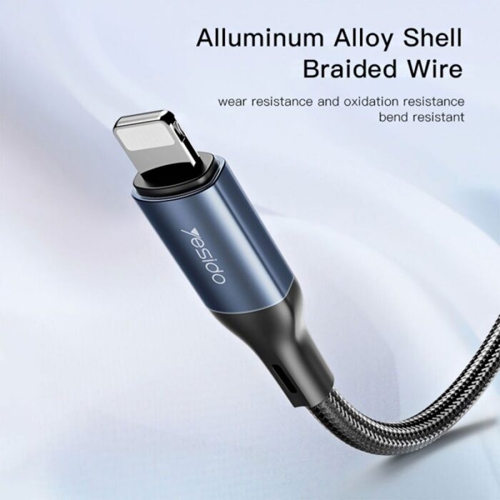 ⁦كابل يسيدو محول صوت Aux منفذ لايتينج إلى 3.5 ميلي طول 1 متر- Yesido Yau35 AUX Adapter IP To 3.5MM Audio Cable⁩ - الصورة ⁦5⁩