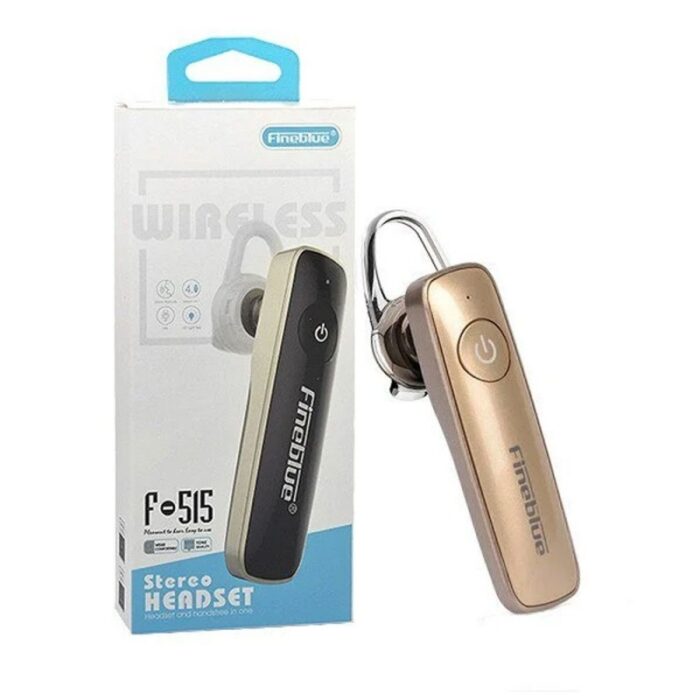 ⁦سماعات أذن لاسلكية من فاين بلو لون ذهبي⁩ - الصورة ⁦2⁩