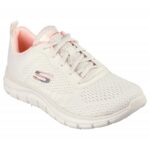 حذاء سكيتشرز تراك- نيو ستابل للنساء لون زهري ونعل أبيض- Skechers Women's Track - New Staple Shoes