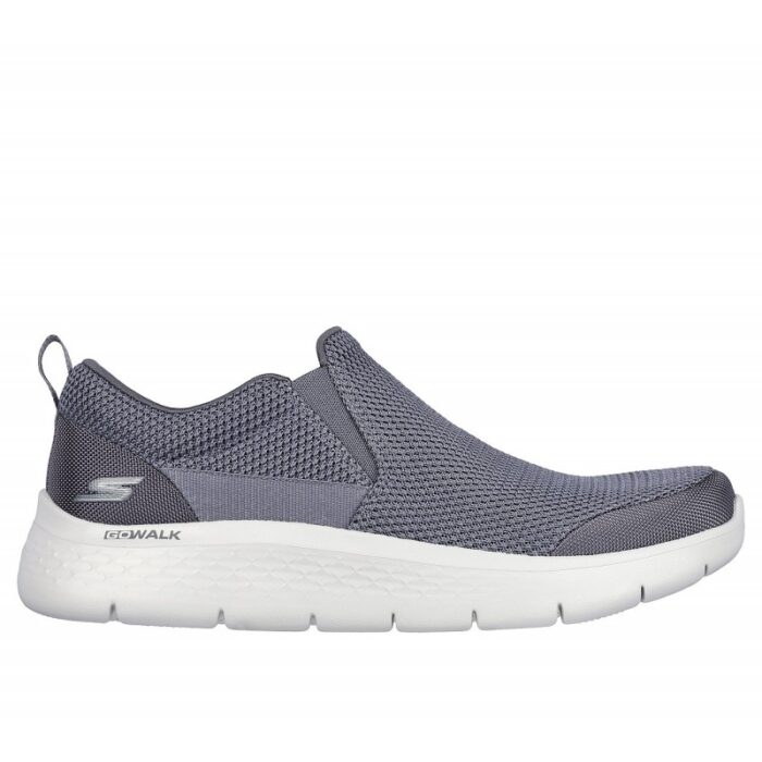 ⁦حذاء سكيتشرز جو ووك للرجال لون رمادي ونعل أبيض- Skechers Men's GO WALK Flex - Impeccable II Shoes⁩ - الصورة ⁦2⁩