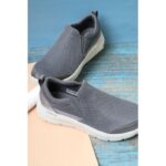 ⁦حذاء سكيتشرز جو ووك للرجال لون رمادي ونعل أبيض- Skechers Men's GO WALK Flex - Impeccable II Shoes⁩ - الصورة ⁦6⁩