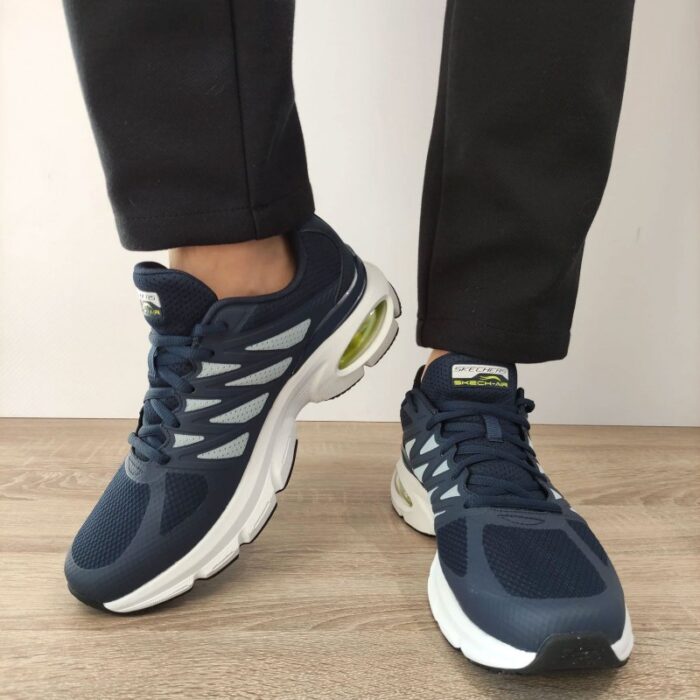 ⁦حذاء سكيتشرز سكيتش اير فينتشرا ريفيل للرجال لون كحلي ونعل أبيض- Skechers Men's Skech-Air Ventura - Revell Shoes⁩ - الصورة ⁦9⁩