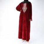 ⁦دشداشة ستاتية لون خمري⁩ - الصورة ⁦4⁩