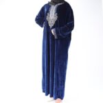 ⁦دشداشة ستاتية مخمل لون كحلي⁩ - الصورة ⁦2⁩