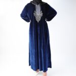 ⁦دشداشة ستاتية مخمل لون كحلي⁩ - الصورة ⁦7⁩