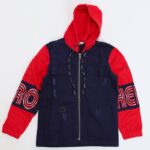 ⁦جاكيت مع بلوزة نص كم للرجال لون كحلي وأحمر⁩ - الصورة ⁦2⁩