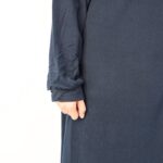 ⁦دشداشة للنساء بتصميم قبة دائرية لون كحلي⁩ - الصورة ⁦2⁩