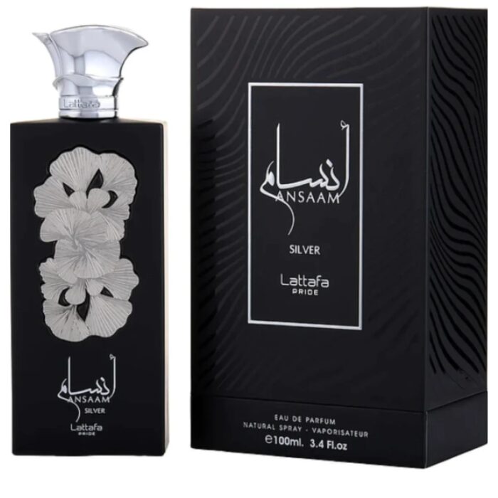 ⁦عطر أنسام سيلفر من لطافة فخر للجنسين 100 مل-Ansaam Silver EDP By Lattafa Perfumes For Unisex 100ml⁩ - الصورة ⁦4⁩