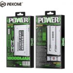 ⁦باور بانك سعة 10000 ميلي أمبير لون فضي-WEKOME - WP-339 PD20W+22.5W 10000mAh power bank⁩ - الصورة ⁦2⁩