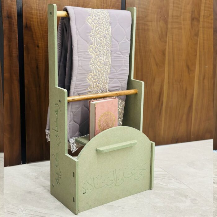 ⁦ستاند صلاة خشبي حجم 80×41 سم لون أخضر⁩ - الصورة ⁦2⁩