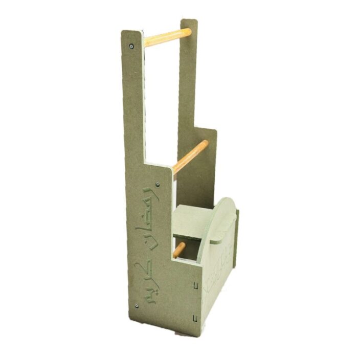 ⁦ستاند صلاة خشبي حجم 80×41 سم لون أخضر⁩ - الصورة ⁦3⁩