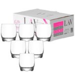 طقم كاسات للمشروبات والحلويات شفاف عدد 6 من LAV