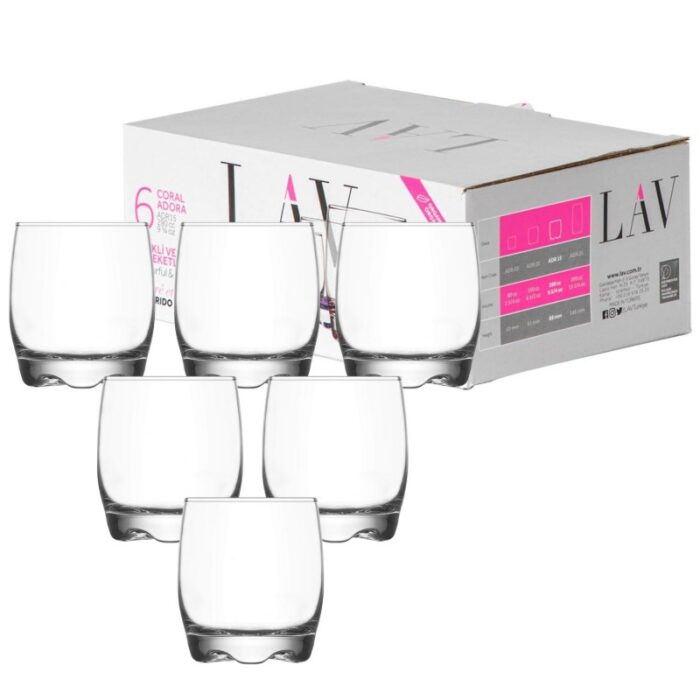 10331136_67db99ccd16c8 طقم كاسات للمشروبات والحلويات شفاف عدد 6 من LAV - الصورة 1