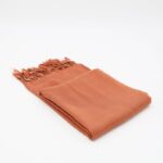 شال رأس نسائي حجم 165×70 سم لون برتقالي