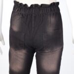 ⁦بنطال جينز بوي فريند للنساء لون أسود موشح بني⁩ - الصورة ⁦7⁩