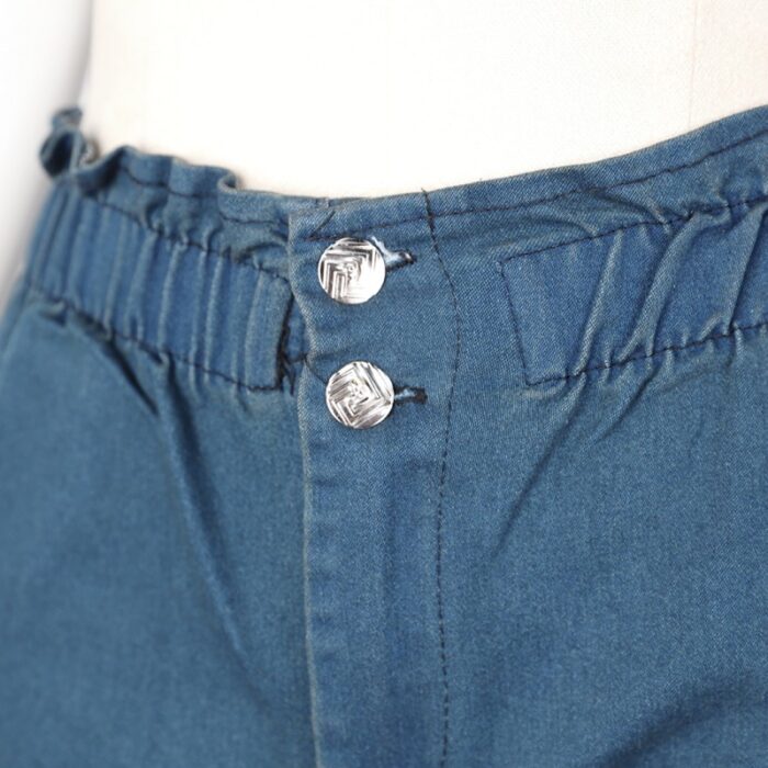 ⁦بنطال جينز بوي فريند للنساء لون أزرق⁩ - الصورة ⁦4⁩