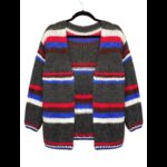 جاكيت صوف للنساء بأكمام بألوان متعددة