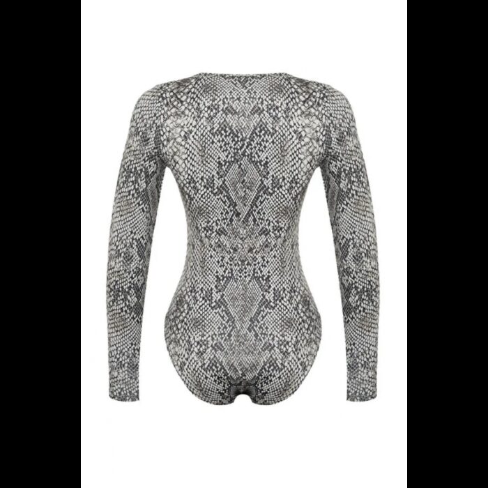 ⁦بلوزة تريندول بودي سوت للنساء بيج وأسود⁩ - الصورة ⁦8⁩