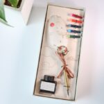 ⁦قلم ريشة مع حبر بألوان متعددة K10-8 عبوة لون أخضر⁩ - الصورة ⁦6⁩