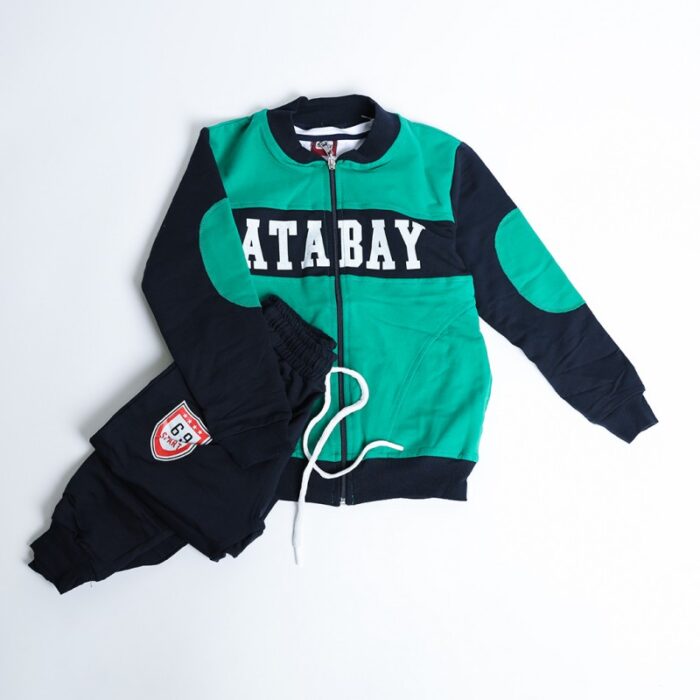 10331599_67db9be426f7a ترينج للأطفال 3 قطع لون أخضر وكحلي - الصورة 1