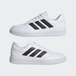 ⁦adidas Unisex Courtblock Shoes - White- حذاء اديداس كورت بلوك للجنسين لون أبيض⁩ - الصورة ⁦10⁩