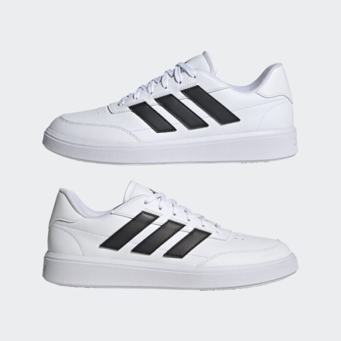 ⁦adidas Unisex Courtblock Shoes - White- حذاء اديداس كورت بلوك للجنسين لون أبيض⁩ - الصورة ⁦10⁩