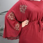 ⁦عباية للنساء لون خمري⁩ - الصورة ⁦5⁩