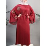 ⁦عباية للنساء لون خمري⁩ - الصورة ⁦8⁩