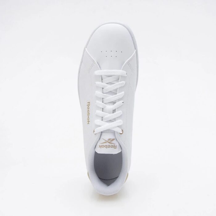 ⁦حذاء ريبوك كورت كلين للجنسين لون أبيض وبيج ونعل أبيض - Reebok Unisex' Court Clean Shoes⁩ - الصورة ⁦8⁩