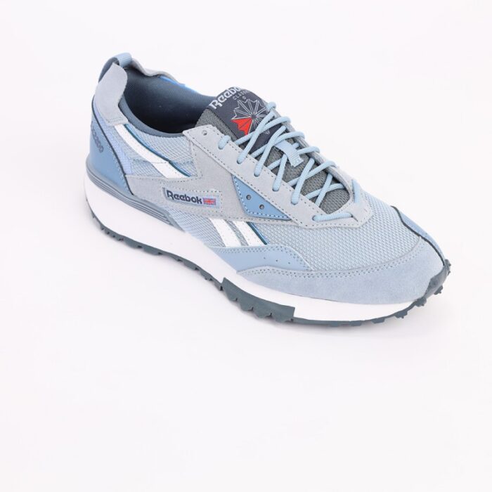 ⁦حذاء ريبوك ال اكس 2200 للرجال لون رمادي وأزرق ونعل أبيض - Reebok Mens' LX2200 Casual Shoes⁩ - الصورة ⁦6⁩
