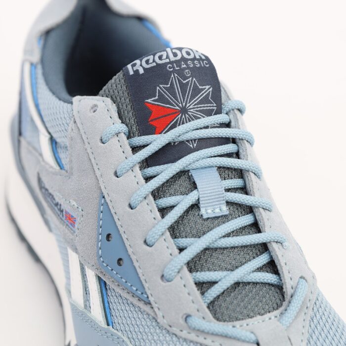 ⁦حذاء ريبوك ال اكس 2200 للرجال لون رمادي وأزرق ونعل أبيض - Reebok Mens' LX2200 Casual Shoes⁩ - الصورة ⁦8⁩