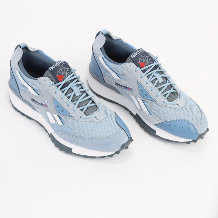 ⁦حذاء ريبوك ال اكس 2200 للرجال لون رمادي وأزرق ونعل أبيض - Reebok Mens' LX2200 Casual Shoes⁩ - الصورة ⁦9⁩