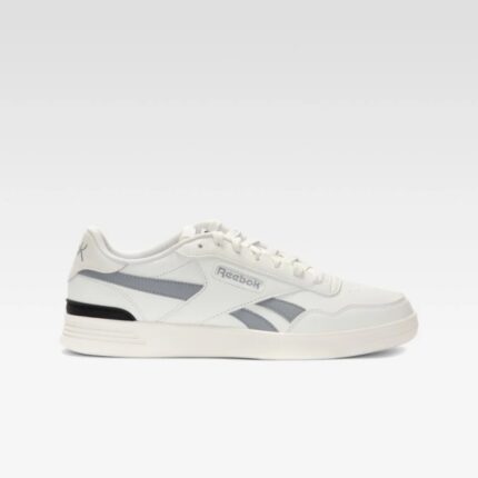 حذاء ريبوك كورت أدفانس كليب للرجال لون أبيض ورمادي ونعل أبيض- Reebok Men' Court Advance Clip Shoes