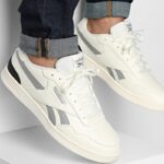 ⁦حذاء ريبوك كورت أدفانس كليب للرجال لون أبيض ورمادي ونعل أبيض- Reebok Men' Court Advance Clip Shoes⁩ - الصورة ⁦7⁩