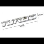⁦ملصق سيارات سبورت TURBO لون فضي⁩ - الصورة ⁦3⁩