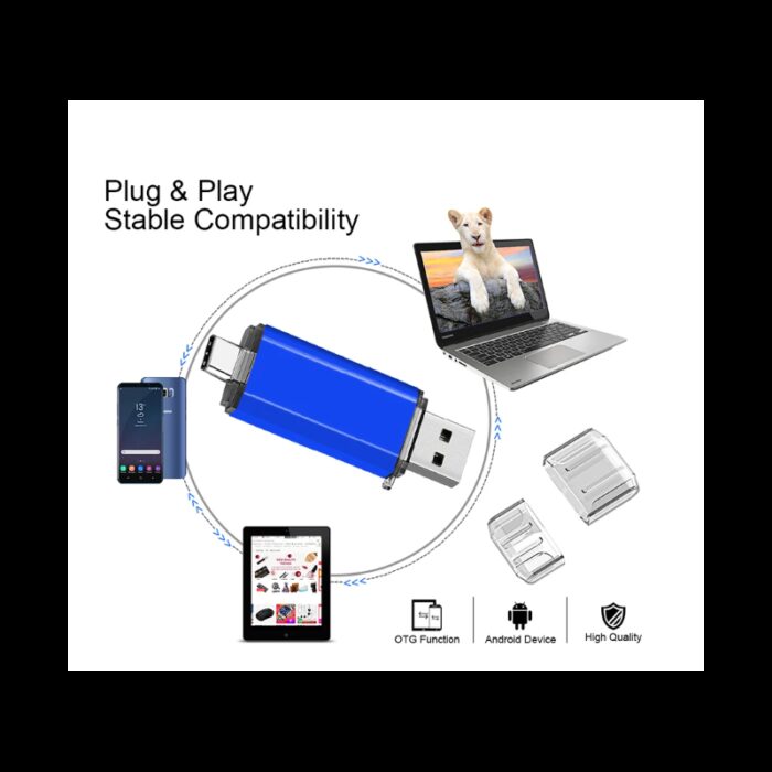 ⁦فلاشه تايب سي وusb 128gb⁩ - الصورة ⁦2⁩