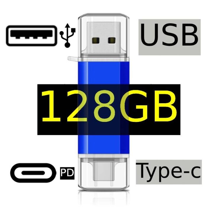 ⁦فلاشه تايب سي وusb 128gb⁩ - الصورة ⁦4⁩