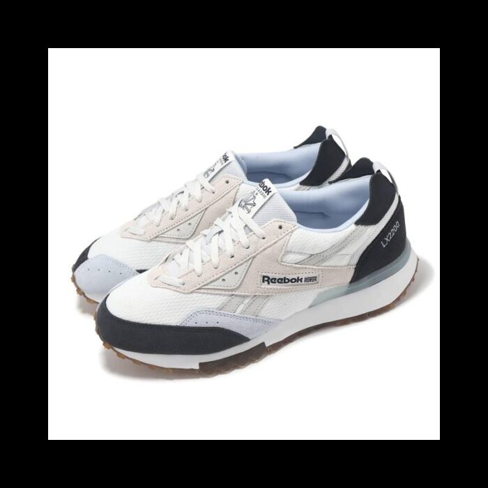 حذاء ريبوك ال اكس 2200 للجنسين لون رمادي وكحلي ونعل أبيض- Reebok Unisex' LX2200 Shoes