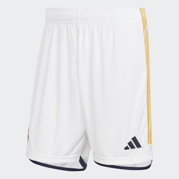 ⁦شورت اديداس ريال مدريد للجنسين لون أبيض-adidas Real Madrid 23/24 Home Shorts - White⁩ - الصورة ⁦2⁩