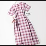 ⁦فستان نوم بيتي قماش ناعم للنساء لون خمري وأبيض من Sami boutique⁩ - الصورة ⁦3⁩