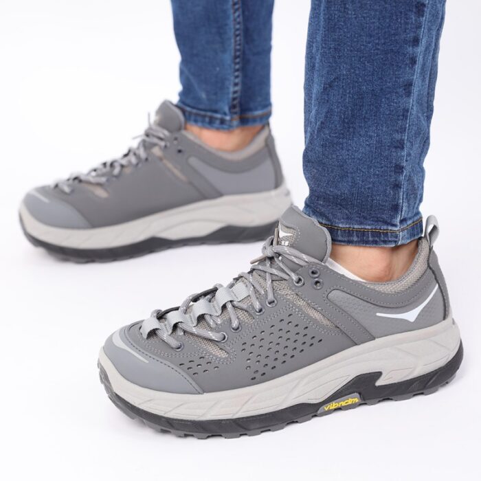 ⁦حذاء اي كان سبورت بأربطة للرجال لون رمادي ونعل رمادي وأسود⁩ - الصورة ⁦6⁩