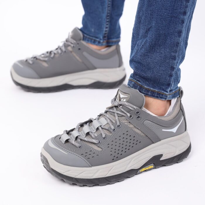 ⁦حذاء اي كان سبورت بأربطة للرجال لون رمادي ونعل رمادي وأسود⁩ - الصورة ⁦13⁩