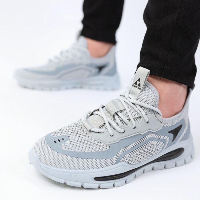 10332178_67db9e36768fb حذاء كاجوال نسيج للرجال لون رمادي - الصورة 1