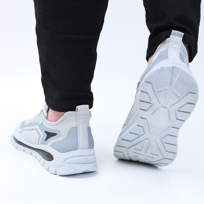 ⁦حذاء كاجوال نسيج للرجال لون رمادي⁩ - الصورة ⁦4⁩