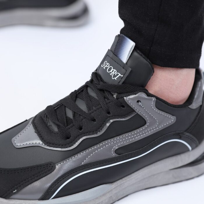 ⁦حذاء كاجوال شبابي للرجال لون أسود⁩ - الصورة ⁦3⁩