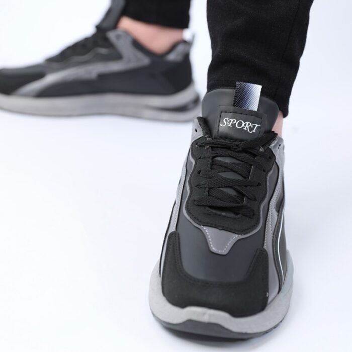 ⁦حذاء كاجوال شبابي للرجال لون أسود⁩ - الصورة ⁦5⁩